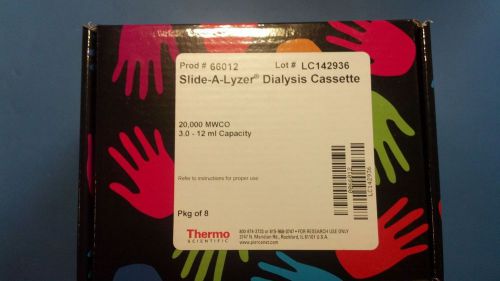 Thermo scientific slide-a-lyzer dialysis cassettes, 20000 mwco 3-12ml #66012 for sale