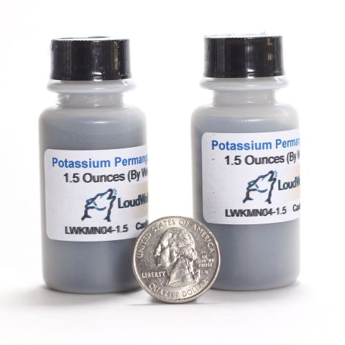 Potassium permanganate  ultra-pure (98%)  fine powder  3 oz total  fast from usa for sale