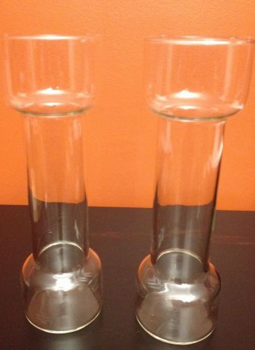 TWO PYREX CORNING NY LAB GLASSES ***  9&#034; tall *** LOT of 2 ***