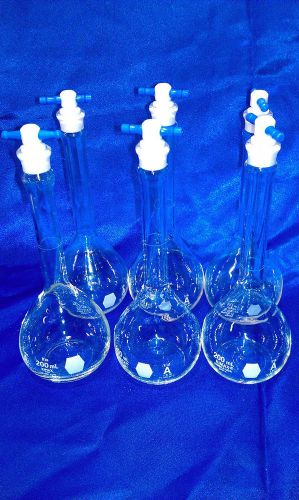 6ea class a volumetric flask 200ml w/ptfe stopper for sale