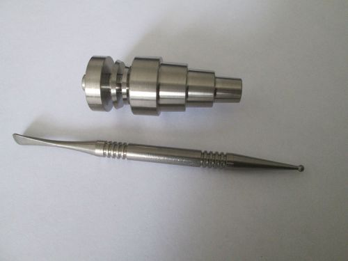 Domeless titanium nail 10, 14, &amp; 18 mm male and female 6 in 1 with titanium tool for sale