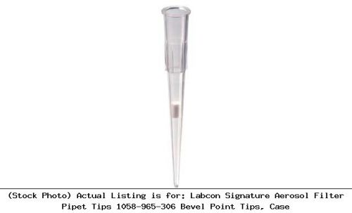 Labcon signature aerosol filter pipet tips 1058-965-306 bevel point tips, case for sale