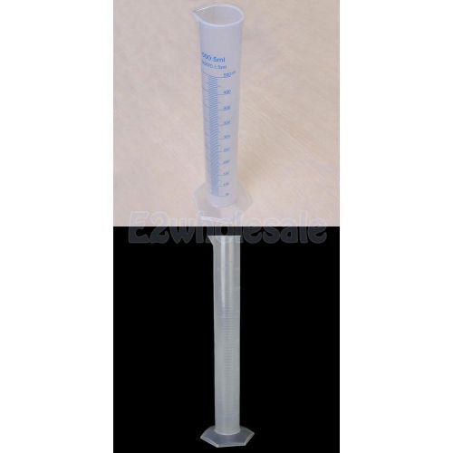 2pcs 250ml/500ml clear graduated laboratory lab test measuring measure cylinder for sale