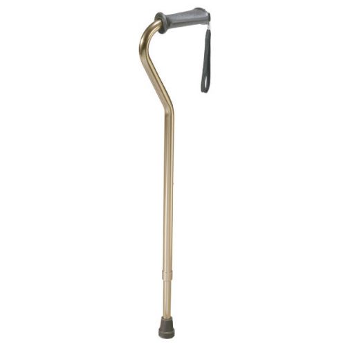 Rehab ortho k grip offset handle cane with wrist strap for sale
