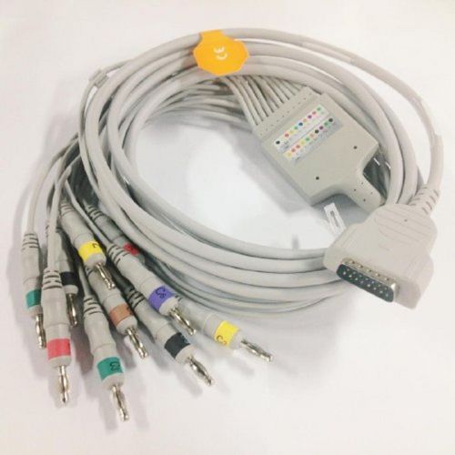10 Lead ECG EKG Cable with Leadwire for GE Marquette  Banana 4.0 IEC