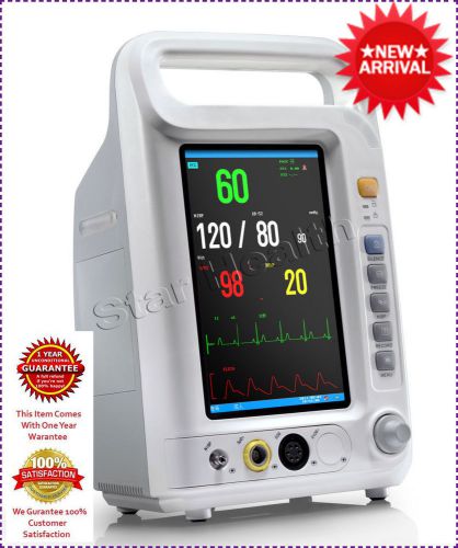 7&#034; tft multi parameters patient monitor (ecg, nibp, spo2, pr/hr, temp, resp) for sale