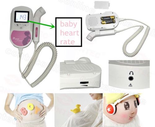 Hot !!!3Mhz Probe Prenatal Fetal Doppler LCD Baby Heart Rate Monitor Sonoline C1
