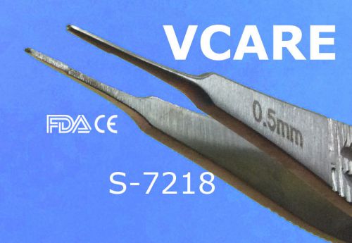 2 x SS Non Sterile Castroviejo Suture Tying &amp; Corneal Forceps 0.5 mm  (FDA &amp; CE)