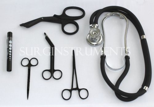 Full black paramedic set - diagnostic emt nursing ems emergency sprague for sale