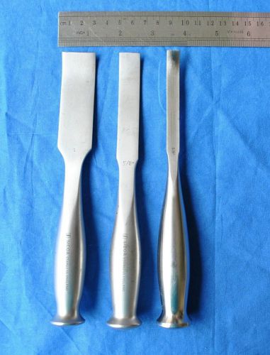 Smith Peterson Osteotomes Assorted Quantity 3 Curved Orthopedic