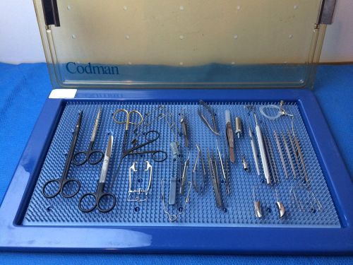 STORZ and KATENA OPHTHALMIC INSTRUMENTS Assortment with Codman TRAY