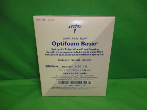 Medline Optifoam Basic Hydrophilic Polyurethane Dressing [MSC1133] Box/10