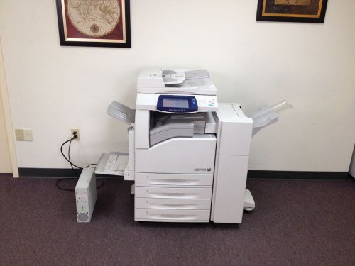 Xerox workcentre 7435 color copier machine network print fax fiery finisher for sale
