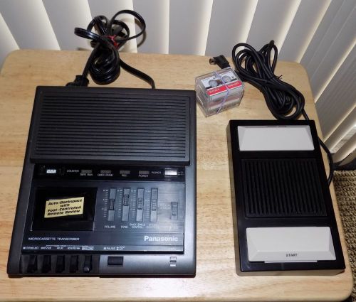 Panasonic RR-930 Microcassette Recorder Transcriber Foot Pedal RP-2692 &amp; 4 Tapes