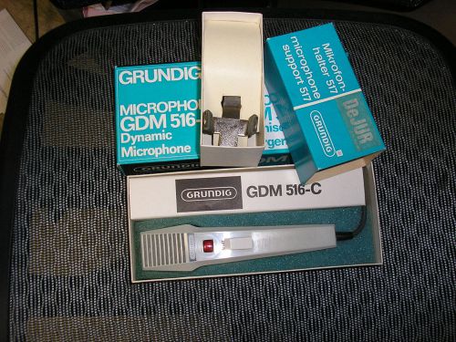 GRUNDIG NEVER USED!!!! GDM 516-C DICTATION MICROPHONE &amp; SEPARATE SUPPORT PIECE