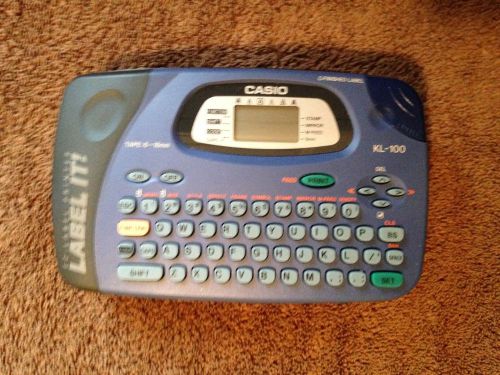 Label Casio Printer Kl 100 Ez Model Portable Maker Keyboard Used