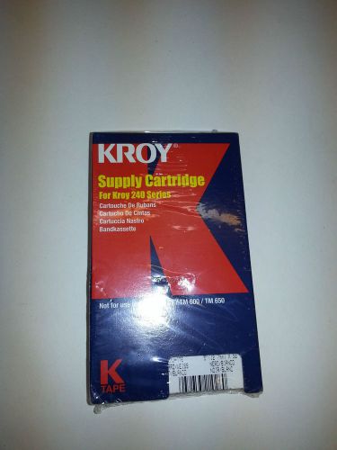 KROY Supply Cartridge K Tape BLACK ON  WHITE ***SEALED NEW IN BOX***P/N 2357516