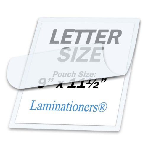 5 Mil Clear Letter Size Thermal Laminating Pouches 9 X 11.5 Qty 100 Hot Gloss...