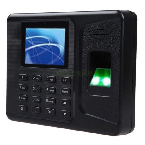 TFT Screen Fingerprint Time Clock Attendance Employee Payroll Recorder+USB ID