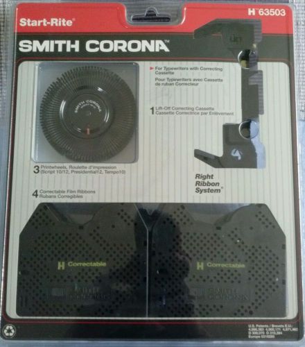 Smith Corona Start-Rite Kit H 63503 With 2 Print Wheels 4 Cassette Ribbons etc.