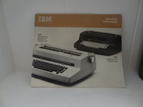 IBM Selectric user manual