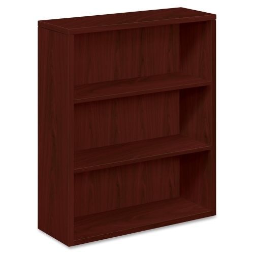 10500 series laminate bookcase, three-shelf, 36w x 13-1/8d x 43-3/8h, mahogany for sale