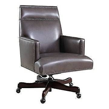 Office chair (gray with silver nailhead trim) seven seas collection by hooker for sale