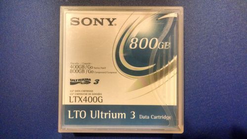 NEW 1/PK SONY LTX400G 400GB/800GB LTO Ultrium 3 Data Tape Cartridge SEALED