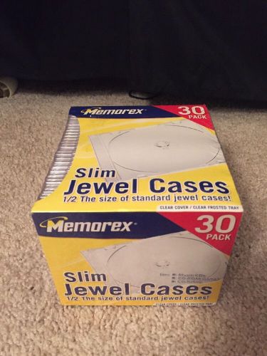 New Memorex 30-pack Slim CD/DVD Jewel Cases (5mm) Clear