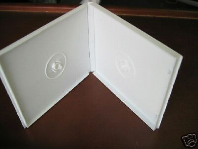 200 double poly cd case w/sleeve, white  - psc32 for sale