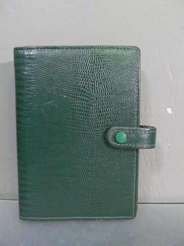 filoFAX TEJUS POCKET PURSE Organizer, GREEN, CALF LEATHER (no inserts)