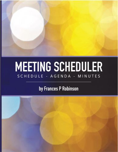BLANK PAGES FOR -  Meeting Schedule - Meeting Agenda - Meeting Minutes in 1 BOOK