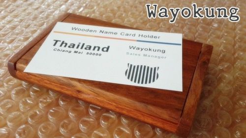 New pocket wood business id credit card holder case wallet for sale