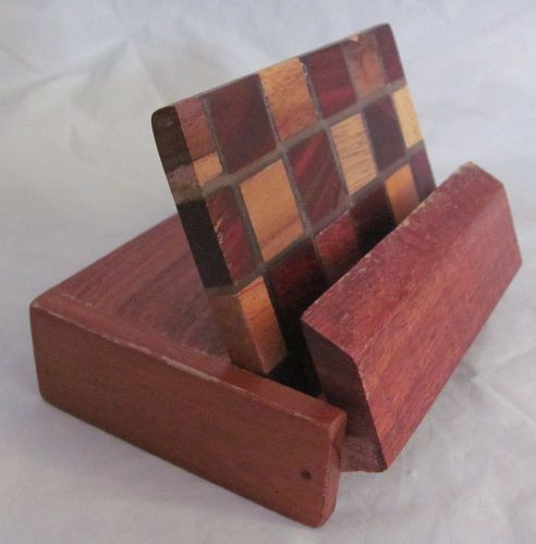 Handmade Wood Converts from Business Card Case to Card Holder  - Costa Rica