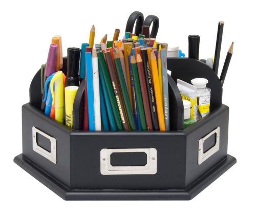 Wood Desk Carousel Studio Designs Pen Pencil Storage Tools Organizer Office Home