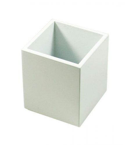 Pencil and Pen Cup Holder - Stylish White Square Design
