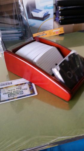 Rolodex Mahogany Business Card File with 300 Slotted Cards   Free Shipping