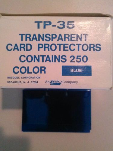 200 Rolodex (BLUE) Transparent Card Protectors TP-35