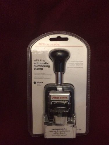 Office Depot  Self Inking Automatic Numbering Stamp FREE SHIPPING