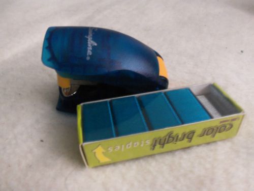 Blue Swingline Mini Stapler &amp; Staples School Home Office Supplies