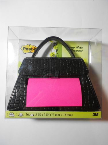 Post-it BLACK PURSE Pop-up Note Dispenser with 3&#034;x3&#034; Pop-up Notes
