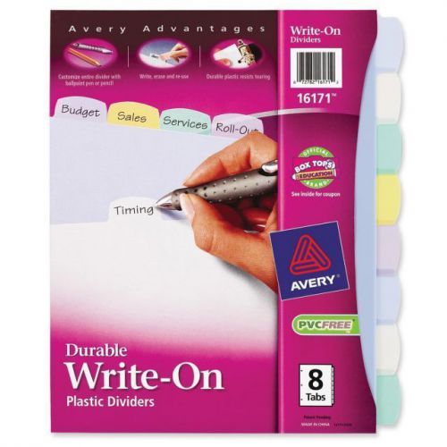 Avery Dennison Ave-16171 Translucent Durable Write-on Divider - 8 X