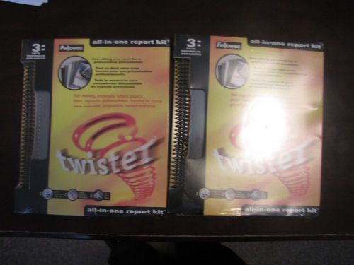2 boxes fellowes twister all in one  report kit everything you need 6 reports for sale