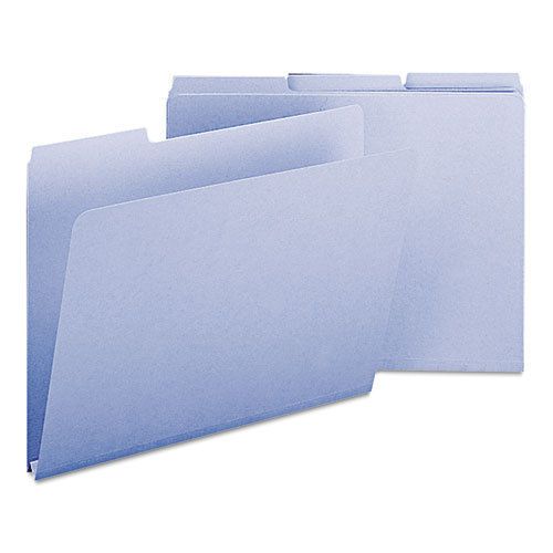 Recycled folders, one inch expansion, 1/3 cut top tab, letter, blue 25/box for sale