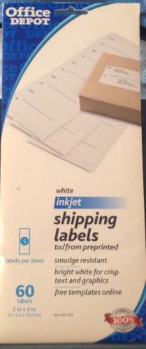 OFfice Depot Inkjet Shipping Labels-60 Labels