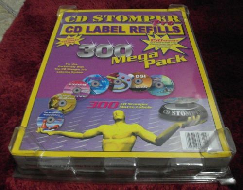 CD Stomper Pro CD Label Refills 150 Sheets/300 Disc Labels (Matte)
