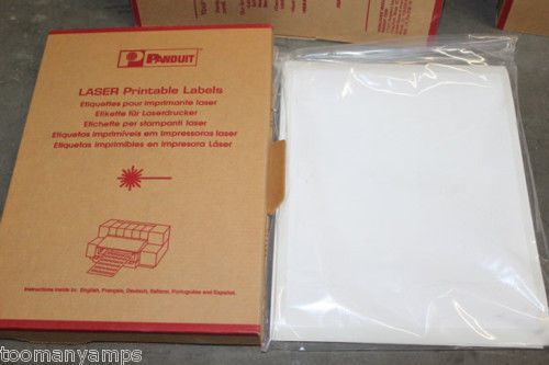 1000 panduit pll-22-po-1 laser printable labels nib! for sale