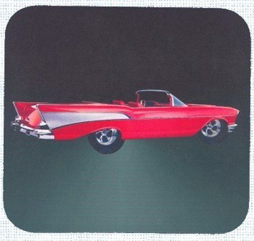 CHEVY 1957 RED &#039;57  Heavy Rubber Backed Mousepad #0557