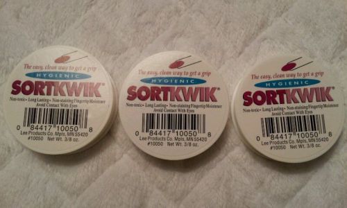X3 Sortkwik Fingertip Moisteners, 3/8 oz, Pink