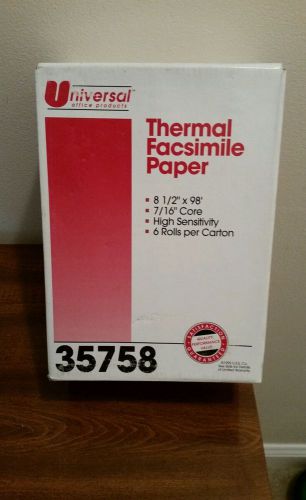 Universal Premium Thermal Facsimile Paper 8 1/2x98&#039; 7/16 Core High Sensitivity 
